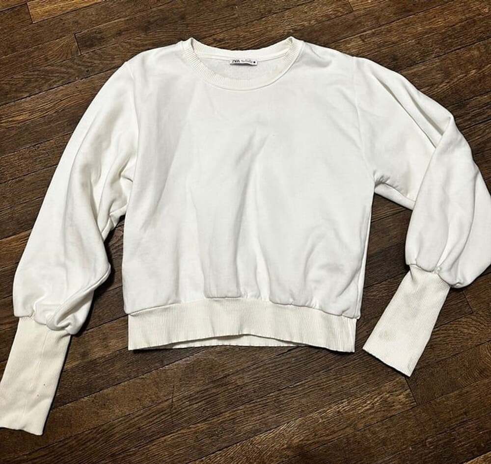 Zara balloon arm crewneck Sweatshirt Fall Cozy Casual large